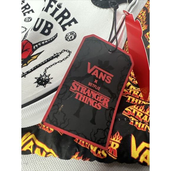 Vans Stranger Things Custom Hellfire Club Classic SlipOn Men\'s 8 Women’s 9.5 NWT main image 5